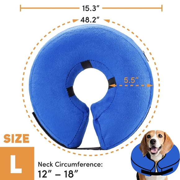 🔥4/$15 BENCMATE INFLATABLE RECOVERY DOG COLLAR PROTECTIVE CONE M - L - XL - Picture 8 of 10